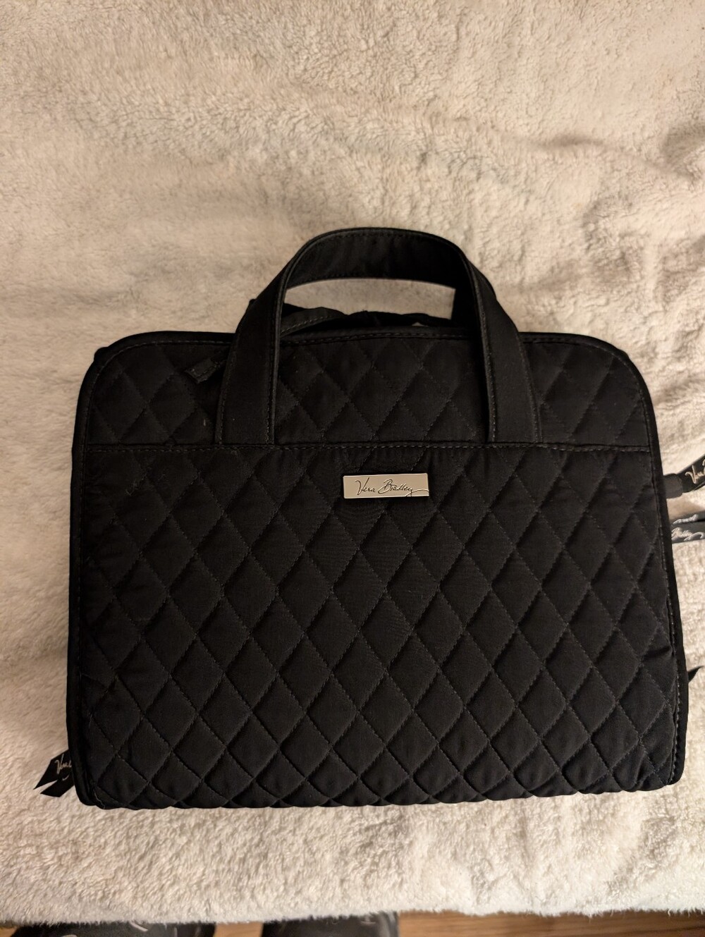 Vera Bradley Quilted Black Travel Cosmetic Bag